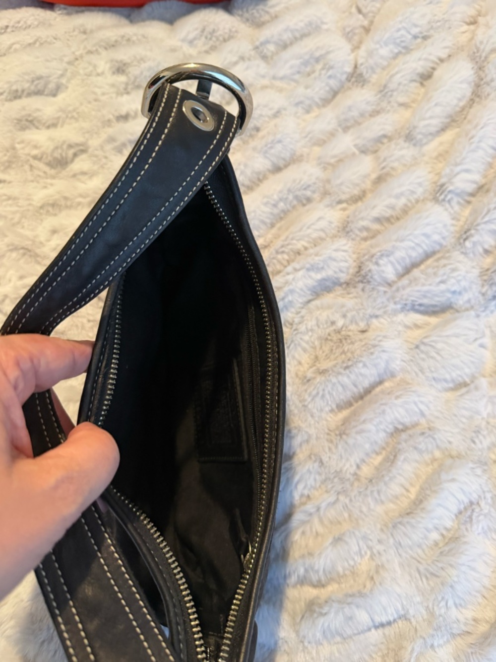 Vintage Coach SoHo Signature Black Canvas Leather Hobo Bag - Picture 6 of 6